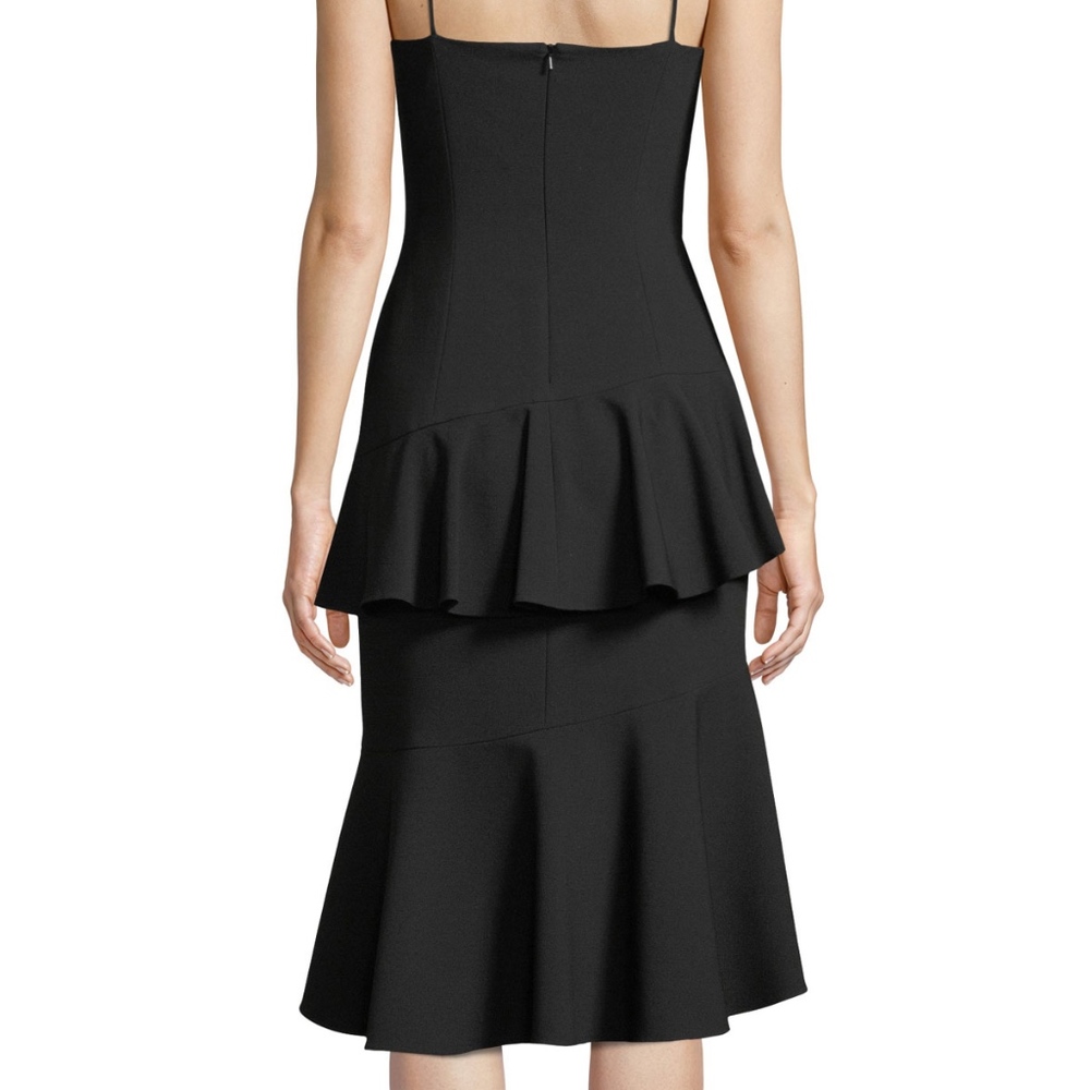 Black Halo Barbados Slip Dress Ruffle Hem NWT 10 - Picture 2 of 3